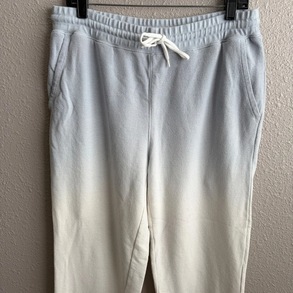 Rails Reeves & Kingston Sweatshirt Sweatpants Set Blue Mint Dip Dye L